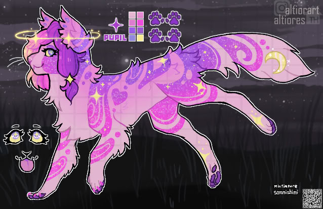 Flat style artwork of an adoptable character